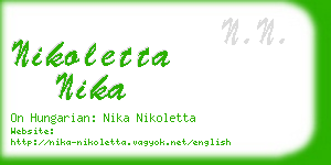 nikoletta nika business card